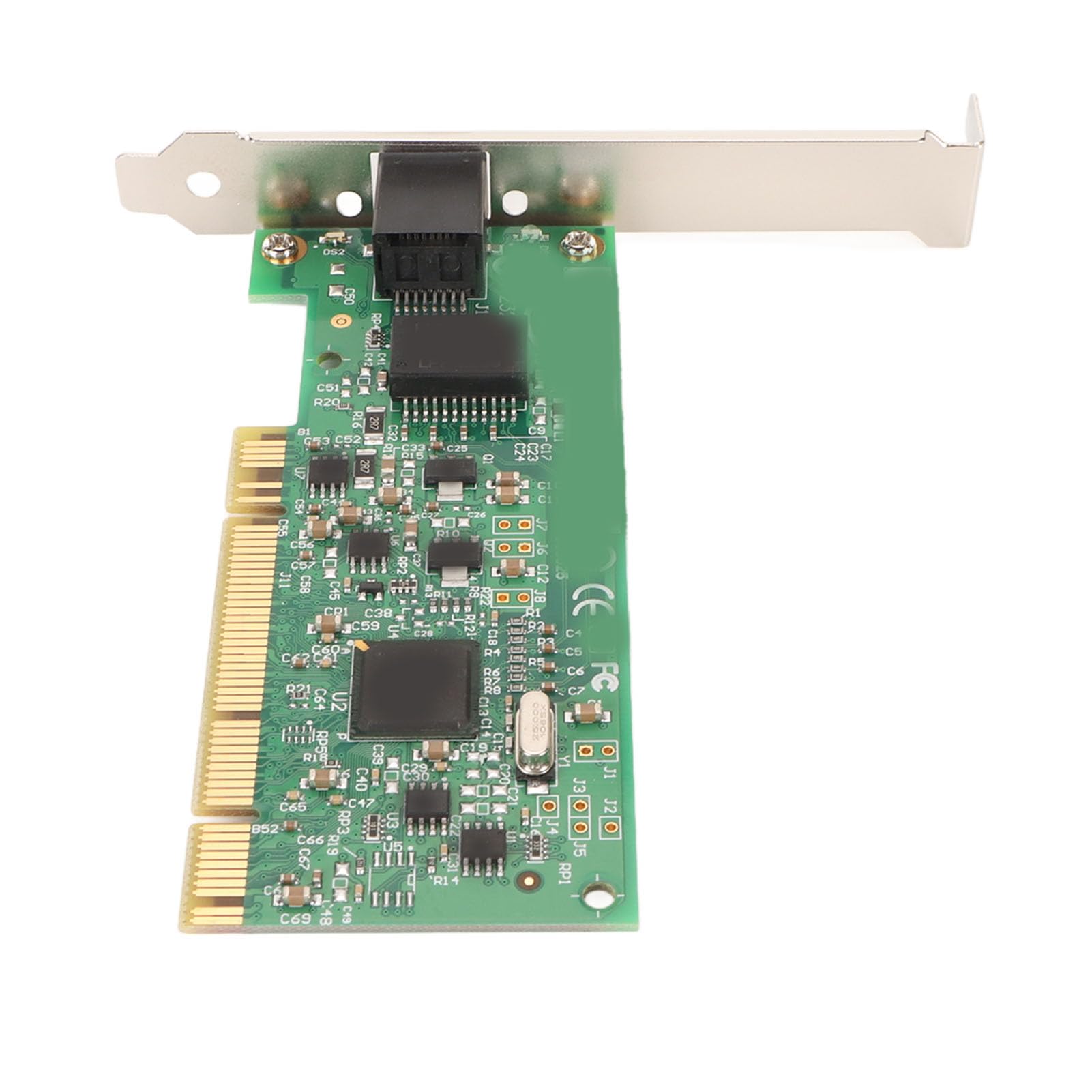 CCYLEZ PCIe Gigabit Ethernet server adapter with RJ45 copper port, 10/100/1000Mbps transfer, for Linux and DOS, fits PCI 32-bit slot.