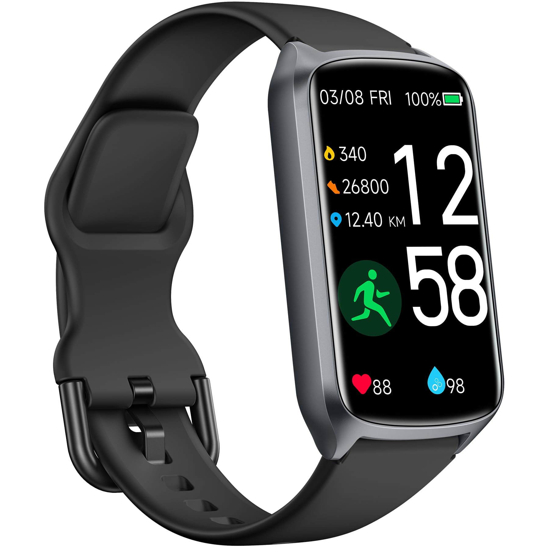 Amzhero Health Fitness Tracker with 24/7 Heart Rate, Blood Oxygen, Blo - View 1
