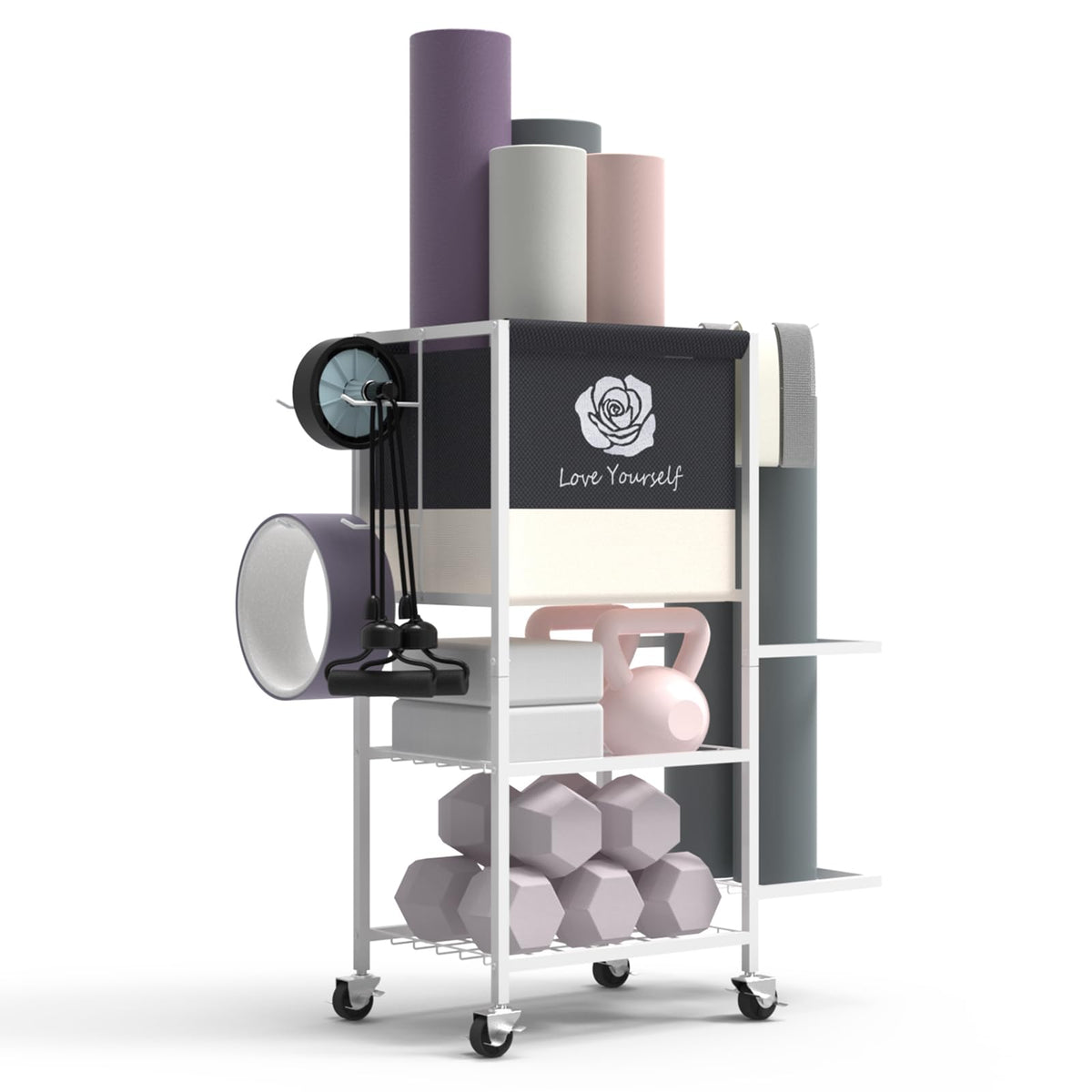 Multi Functional Home Gym Storage Rack Yoga Mat Storage on - Lovind Official Imagery - 1