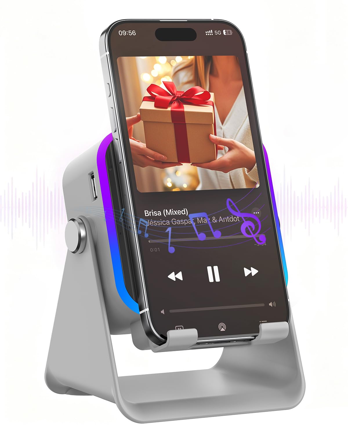 MILOUZ Gifts for Men Tech Gadgets Wireless Induction Speaker with by MILOUZ - Angle View 10