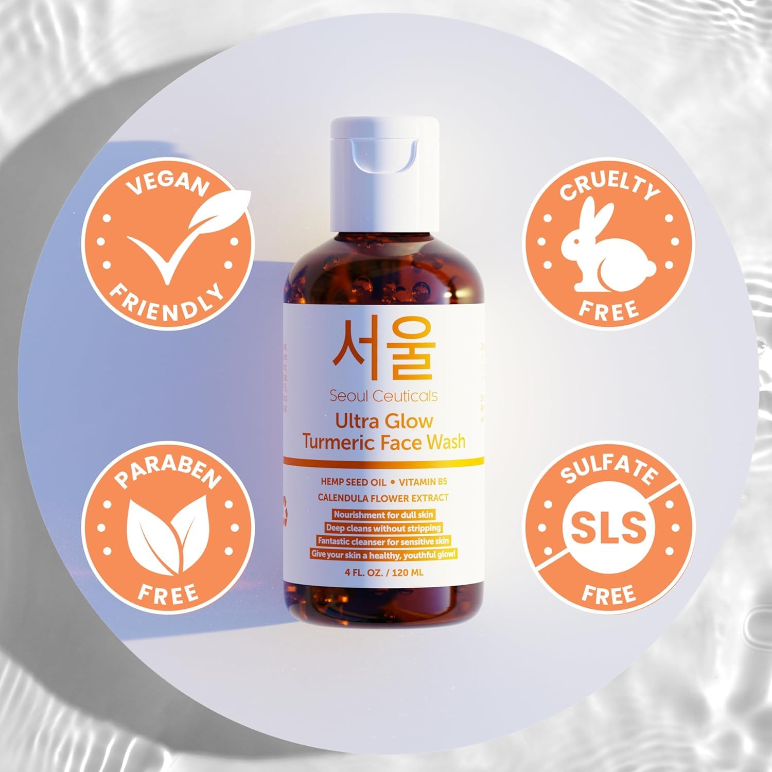 SeoulCeuticals Korean Turmeric Face Wash Brightening - SeoulCeuticals Official Product Imagery - 6