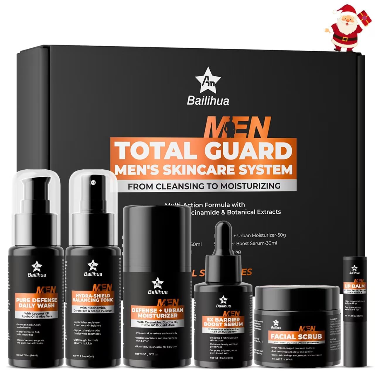 Gift for Men Skincare Men's Skin Care Facial Kit Complete - AN BAILIHUA