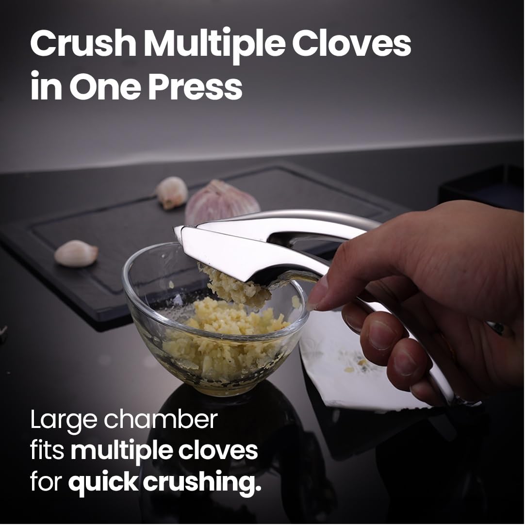 Gourmet Easy Garlic Press Lifetime Replacement No Need to - Gourmet Easy Official Imagery - 5