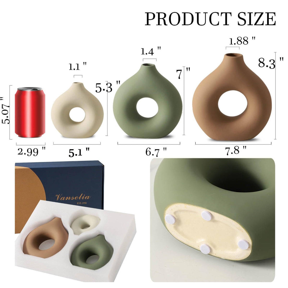 Ceramic Vase Home Table Decor - Vanselia Official Imagery - 4