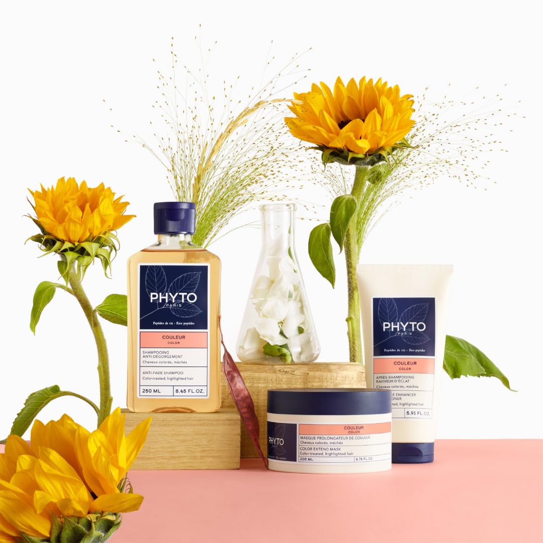 PHYTO Color Radiance Conditioner for Color-Treated Hair | Vegan, Sulfate-Free, Silicone-Free | Detangles & Revives Shine | Made in France | 5.91 fl oz