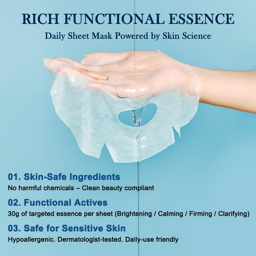 NACIFIC Face Masks Skincare Korean – Premium 10-Sheet Variety - KOSBEAUTY