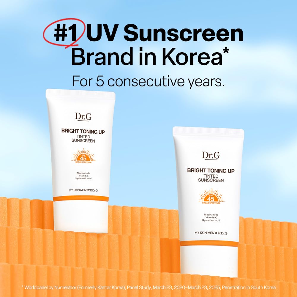 Dr G Bright Toning Up Tinted Sunscreen SPF 45 1 69 fl oz - Dr.G Official Imagery - 4