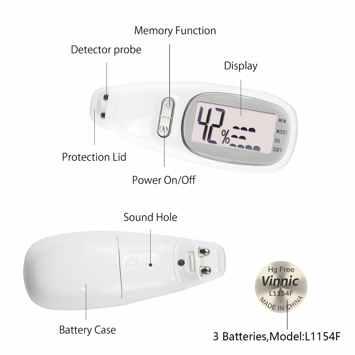 Portable digital facial moisture tester skin analyzer facial - SHQYMBLT Official Imagery - 6