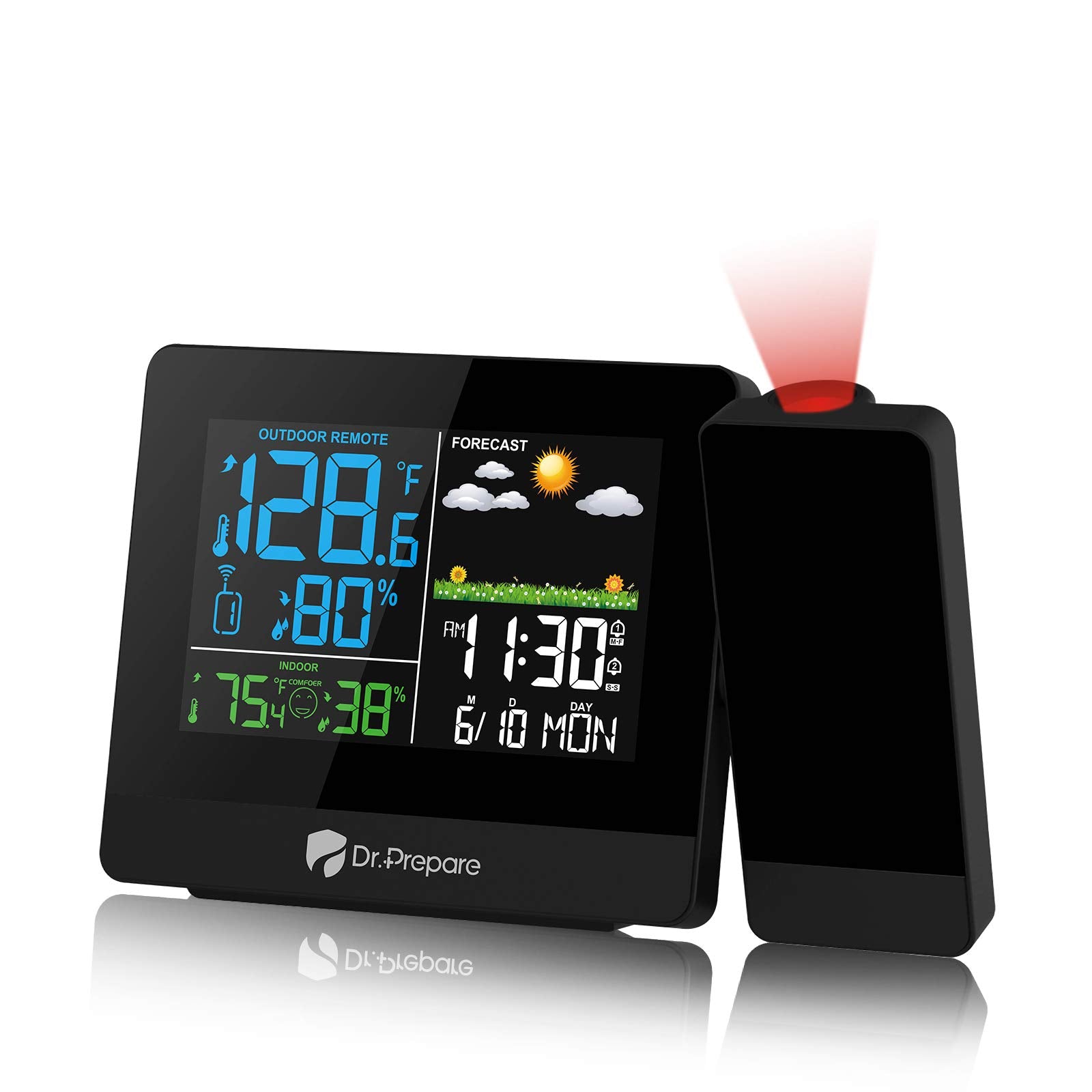 DR.PREPARE Projection Alarm Clock, Digital Clock Projector on Ceiling - View 1