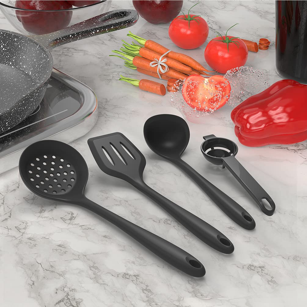 AOTHOD Silicone Cooking Utensils Set - 446°F Heat Resistant Kitch by AOTHOD - Angle View 2