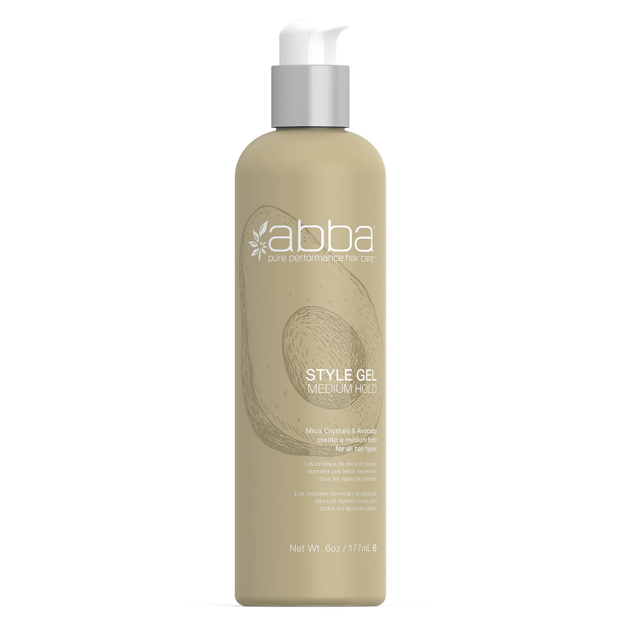 ABBA - Pure Style Gel Medium Hold – Mica Crystals & Avocado, 6 fl oz
