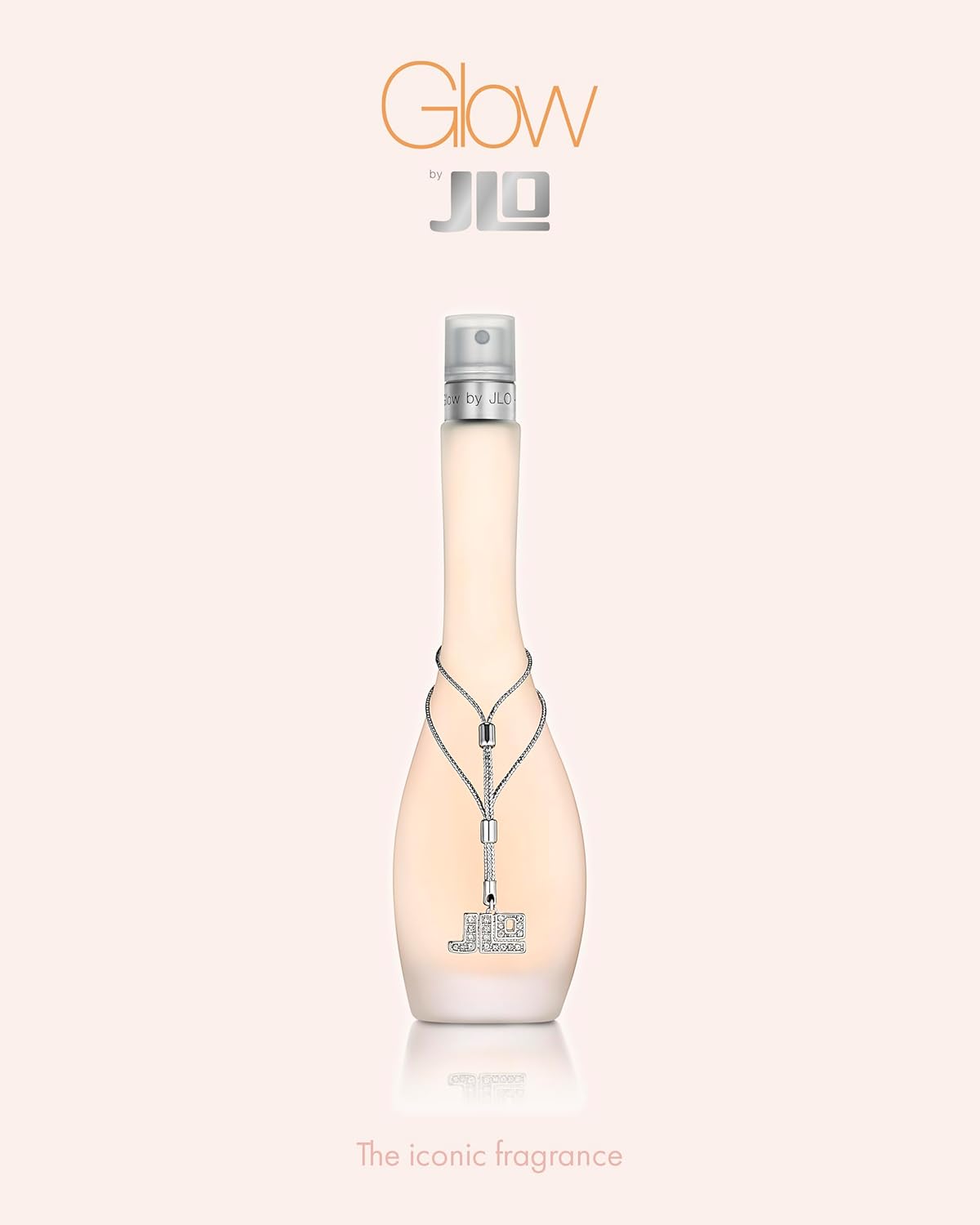 Jennifer Lopez Glow women’s 5 oz EDT spray bottle with clear glass and gold accents, showcasing the fragrance packaging.
