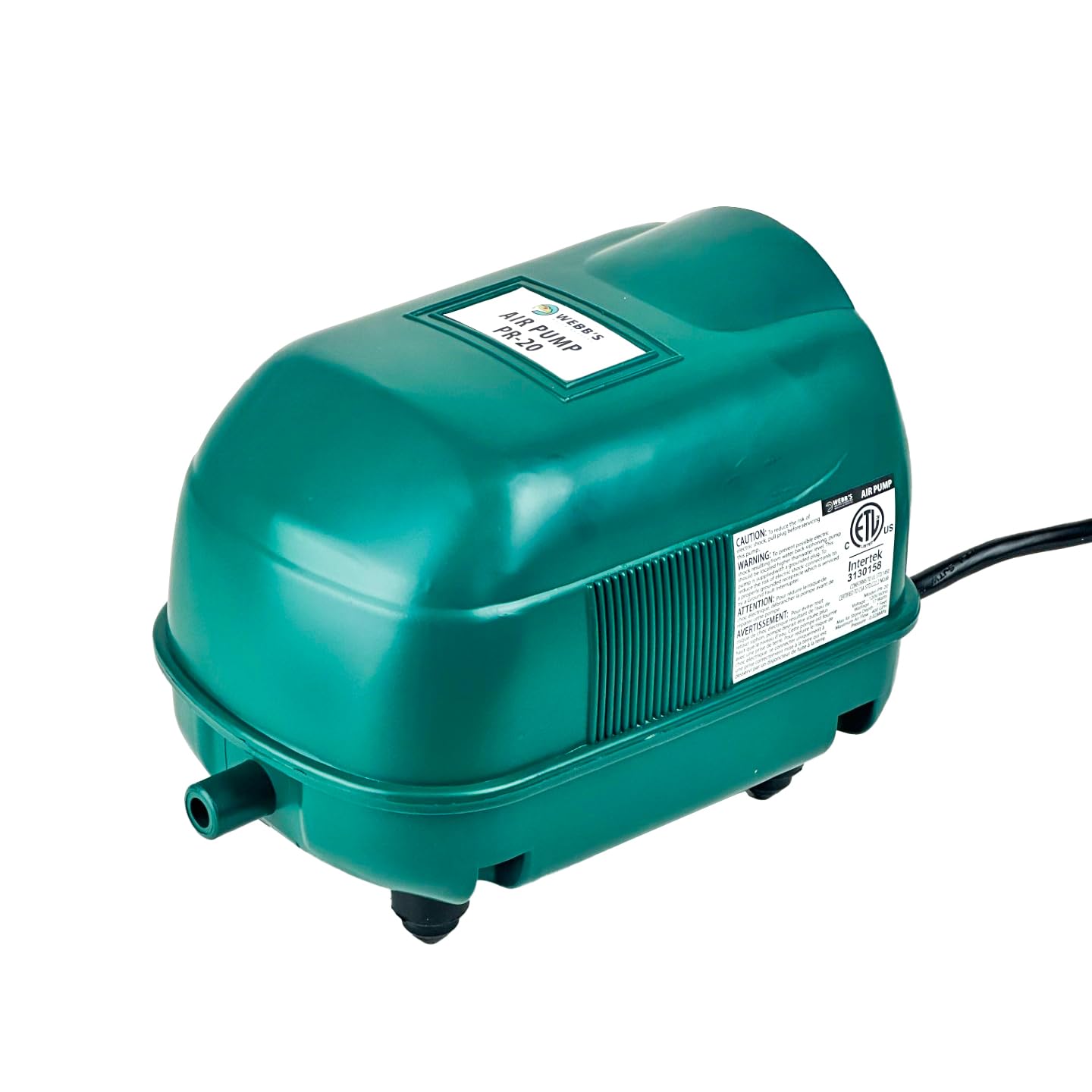 Webb's Water Gardens Webb's Pond Ripple Air Pump PR20, Aerate Pon - Webb's Water Gardens Official Product View 2