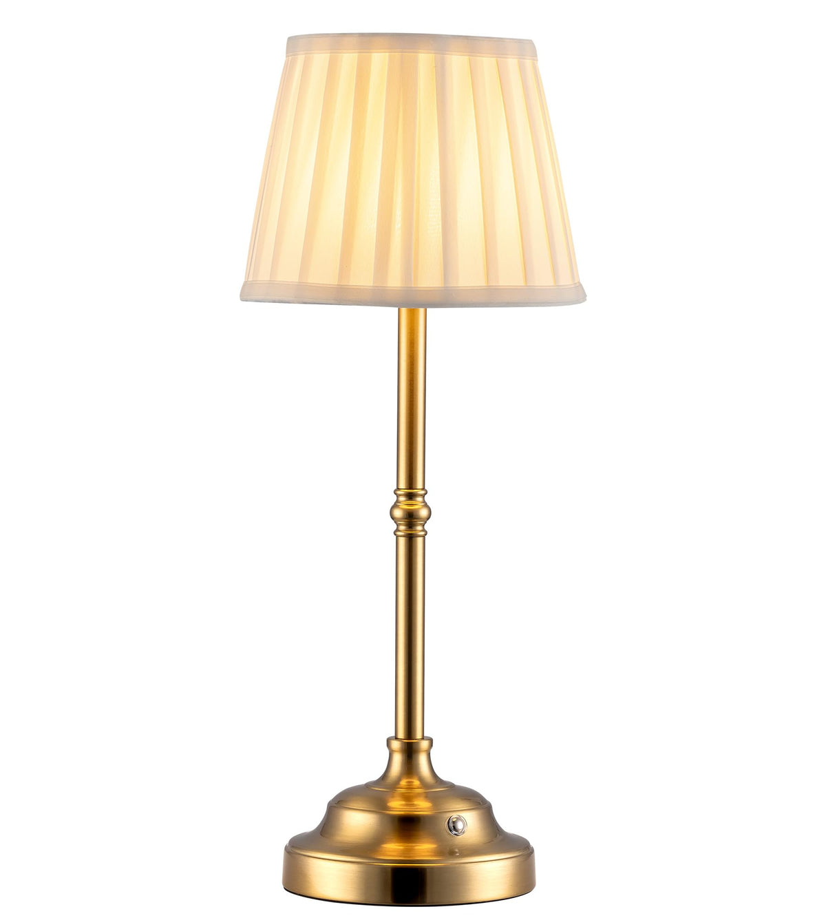 KDG Gold Cordless Portable LED Table Lamp Beige Fabric Shade - KDG Official Imagery - 2