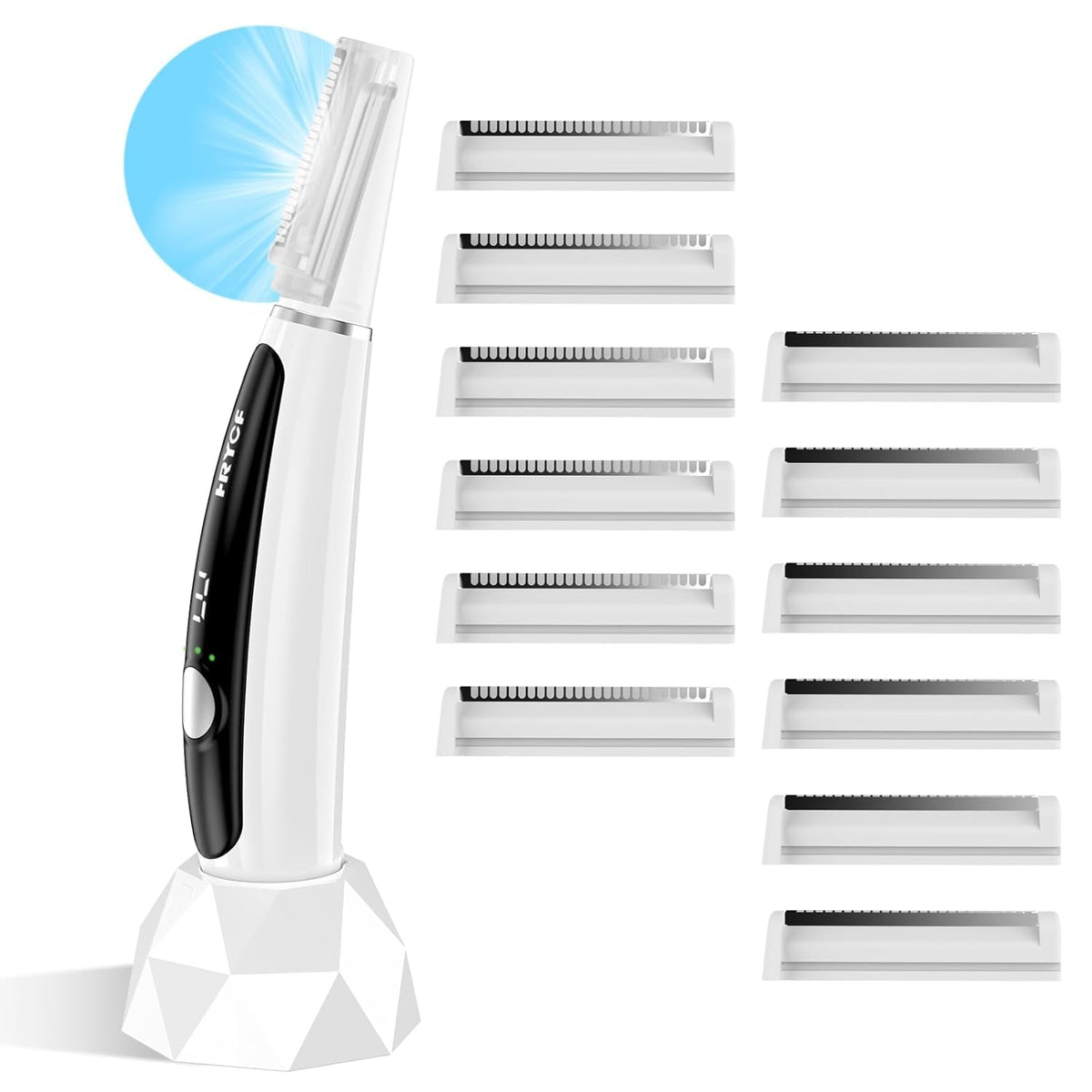 Sonic Dermaplane Razor for Women Facial Eyebrow Hair Removal - BASUNLOY Official Imagery - 2