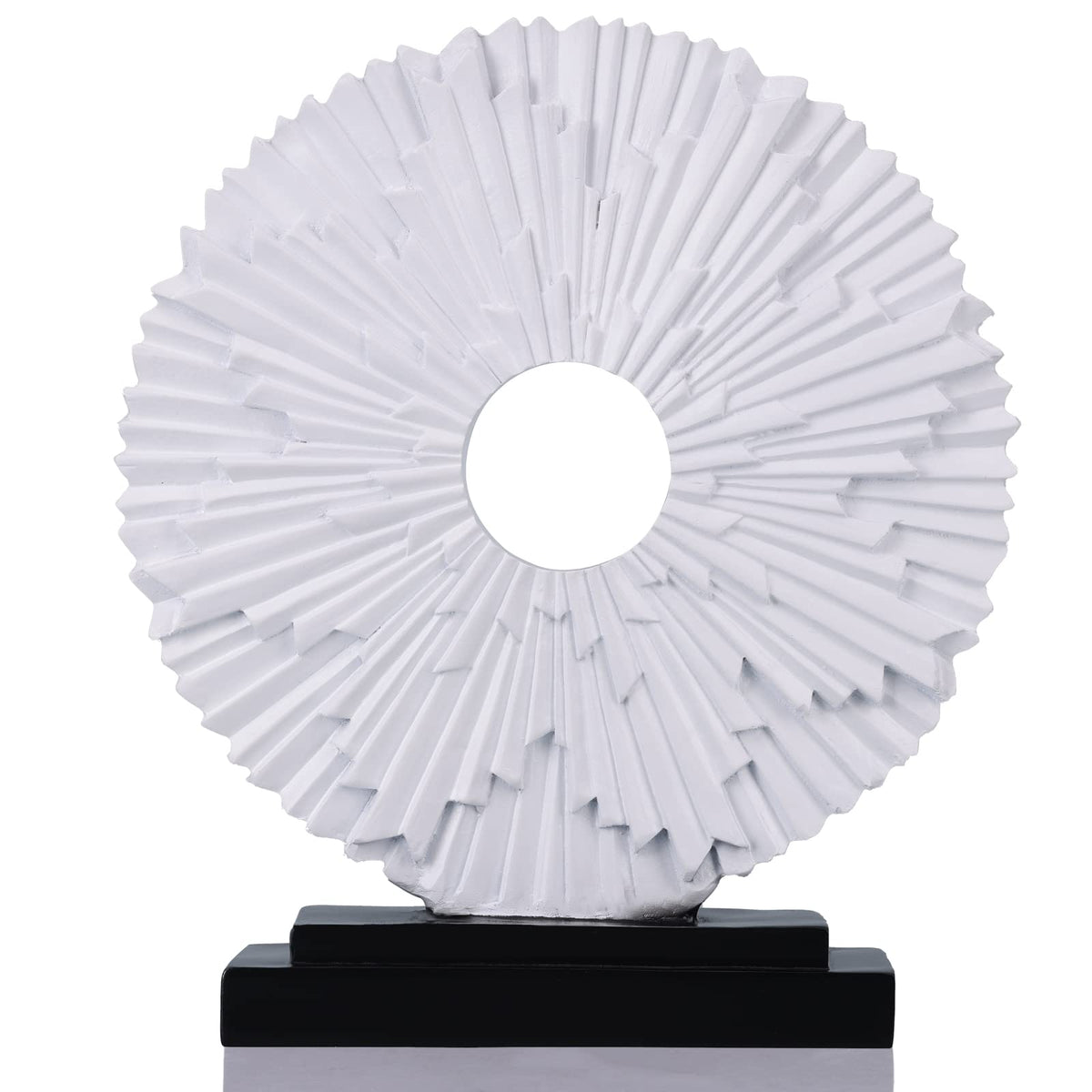 White Home Decor Sculpture Unique Round line Statue Modern - DOVDOV Official Imagery - 1