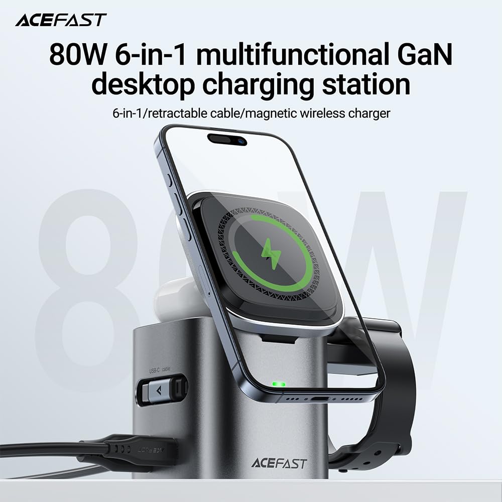 ACEFAST 6 in 1 80W Foldable GaN Wireless Fast Charging - ACEFAST Official Imagery - 3