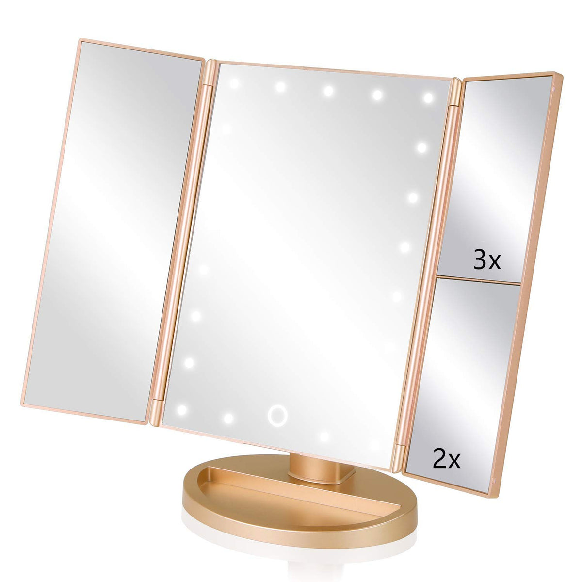Infitrans Trifold Makeup Mirror Vanity Mirror with Lights 1X - Infitrans Official Imagery - 8