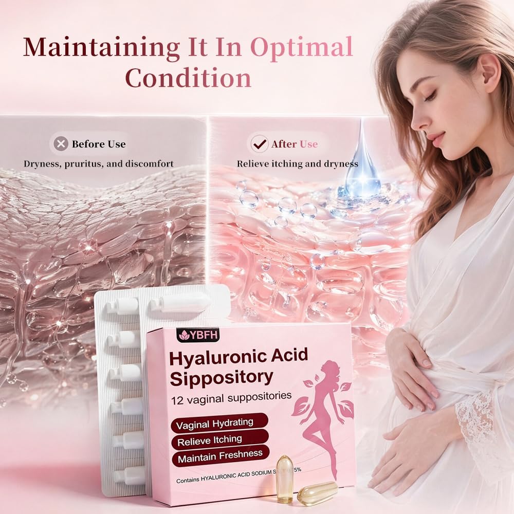 Vaginal Moisturizer Suppositories Hyaluronic Acid for - YBFH Official Imagery - 7