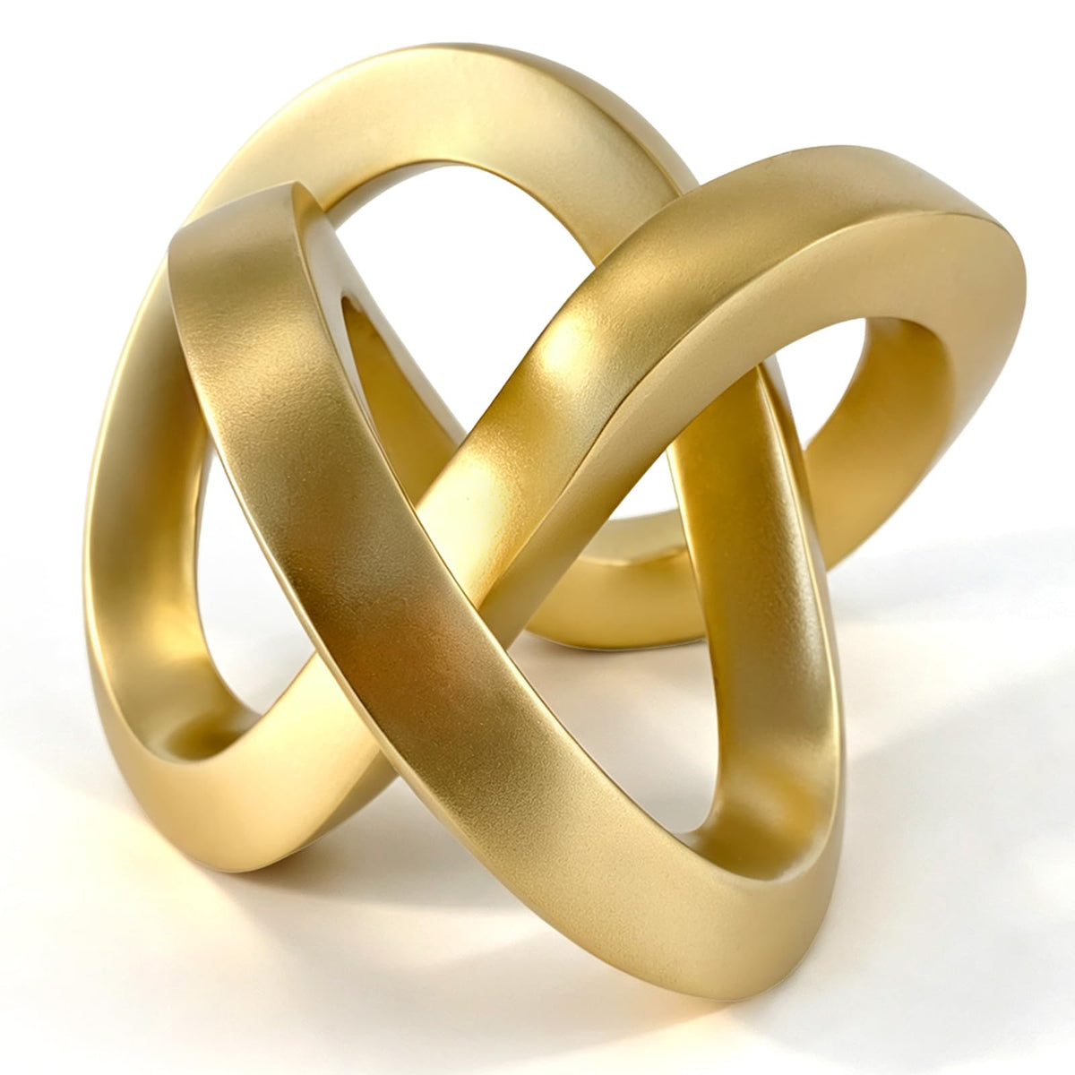 Gold Desk Accessories Resin Gold Geometric Knot Sculpture - AWAIOY Official Imagery - 1