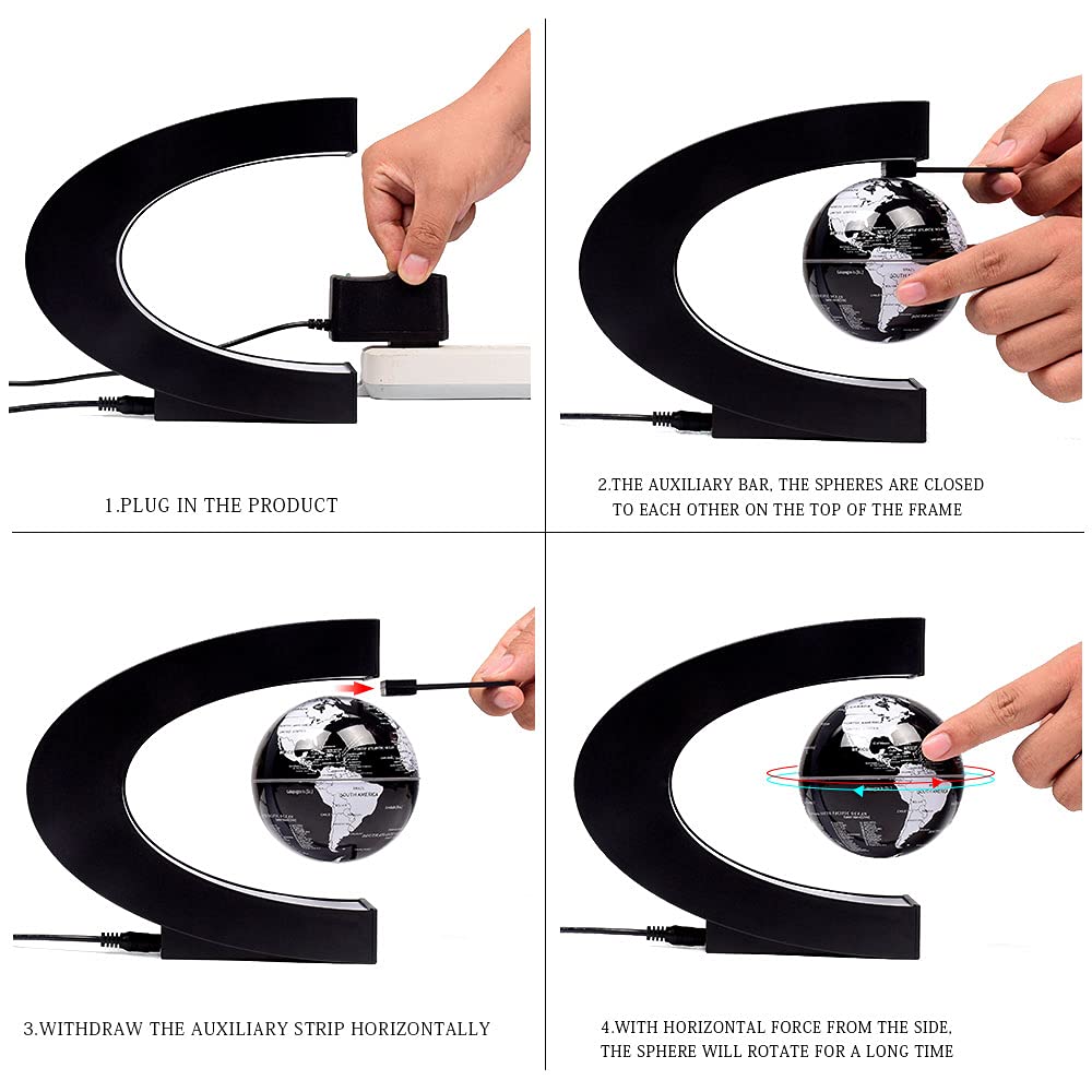 KAIMC Magnetic Levitation Floating Rotating World globe for child - KAIMC Official Product View 9