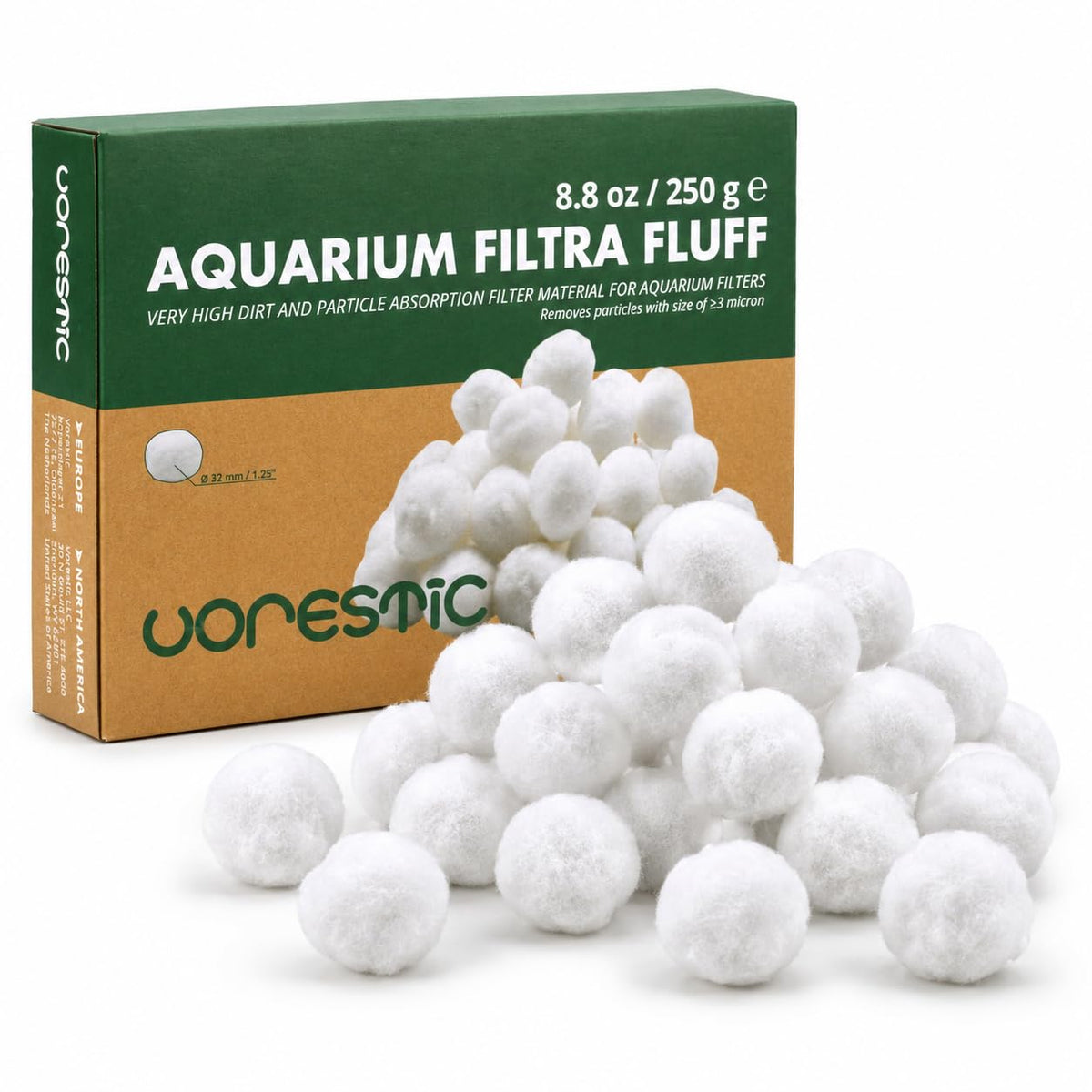 Filtra Fluff Aquarium Filter Floss Aquarium Cotton Balls for - VORESTIC Official Imagery - 1
