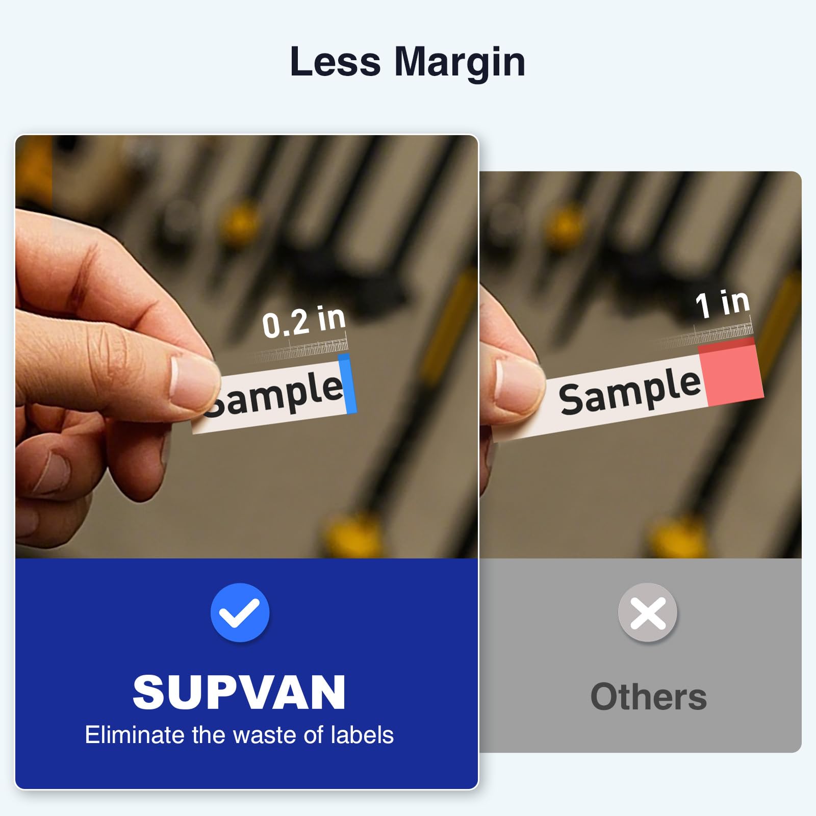 SUPVAN E11 Keyboard & Bluetooth Label Maker Machine with 4 Tapes by SUPVAN - Angle View 4