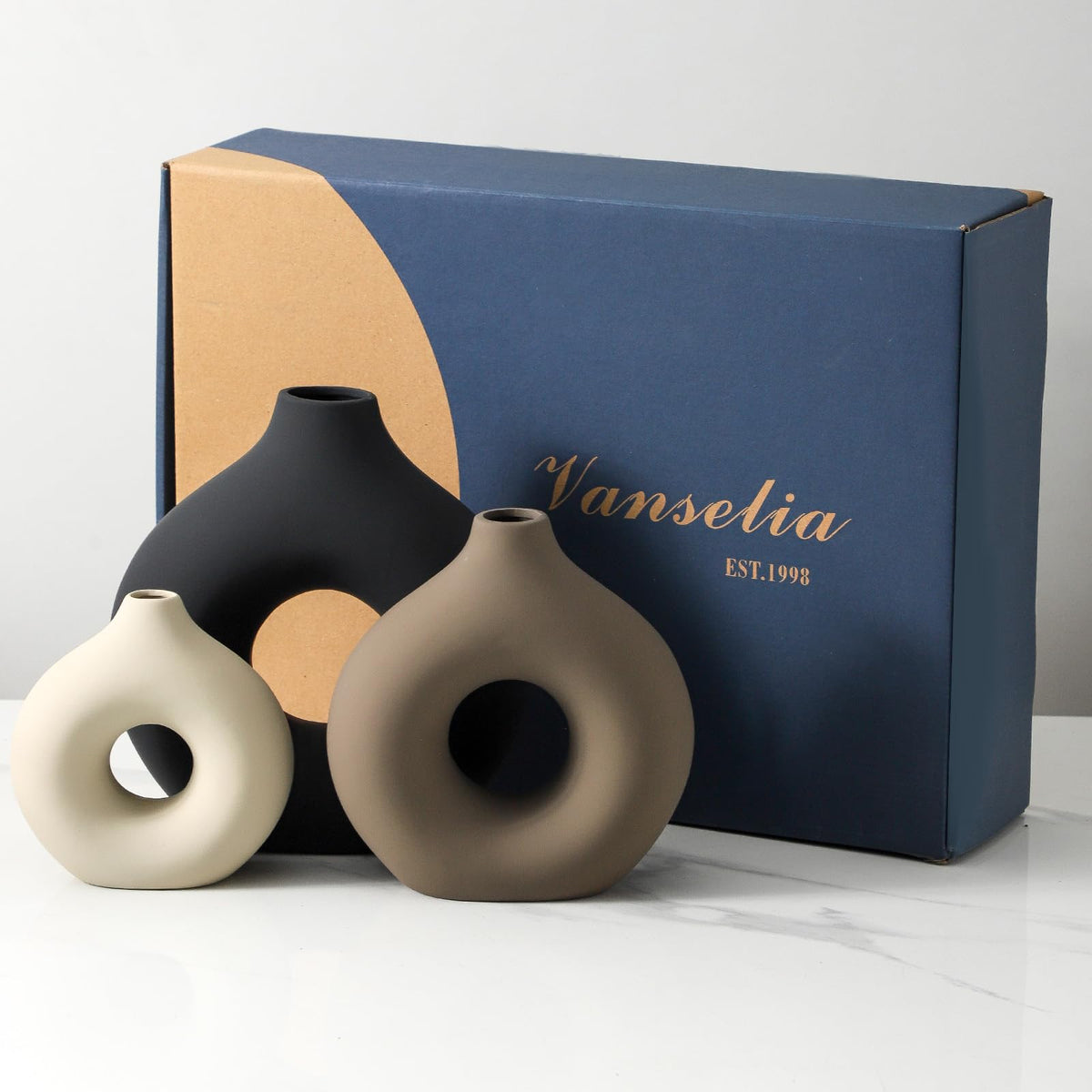 Ceramic Vase Home Table Decor - Vanselia Official Imagery - 7