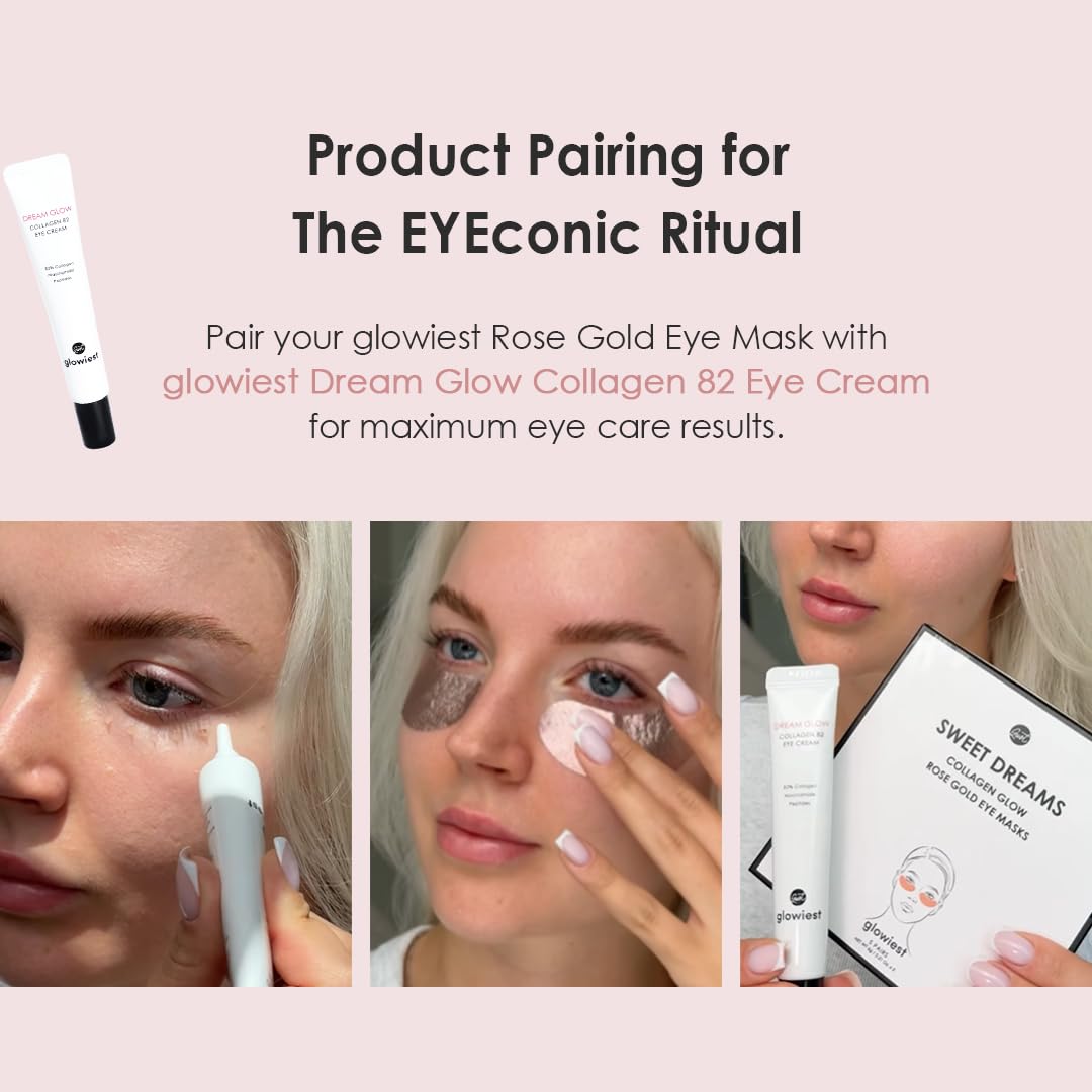 Sweet Dreams Collagen Glow Rose Gold Eye Masks - glowiest Official Imagery - 7