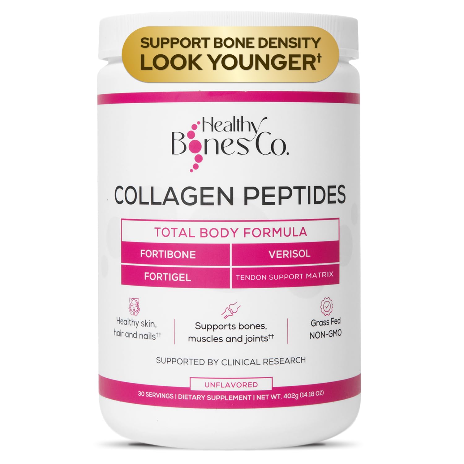 Collagen Peptides Powder FORTIBONE FORTIGEL VERISOL Tendon - Healthy Bones Co. Official Imagery - 1