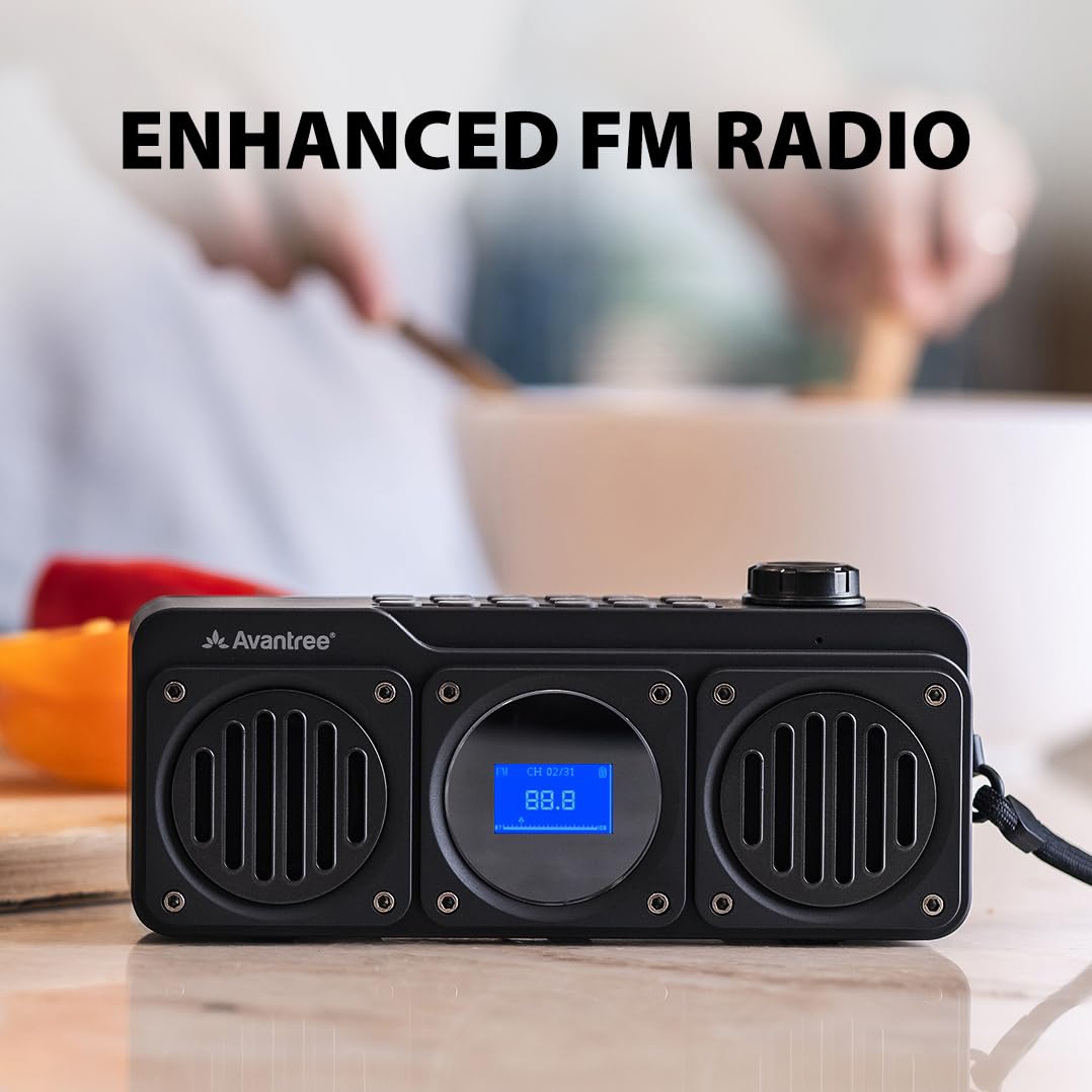 Avantree BoomByte FM Radio Bluetooth Speaker, Stereo