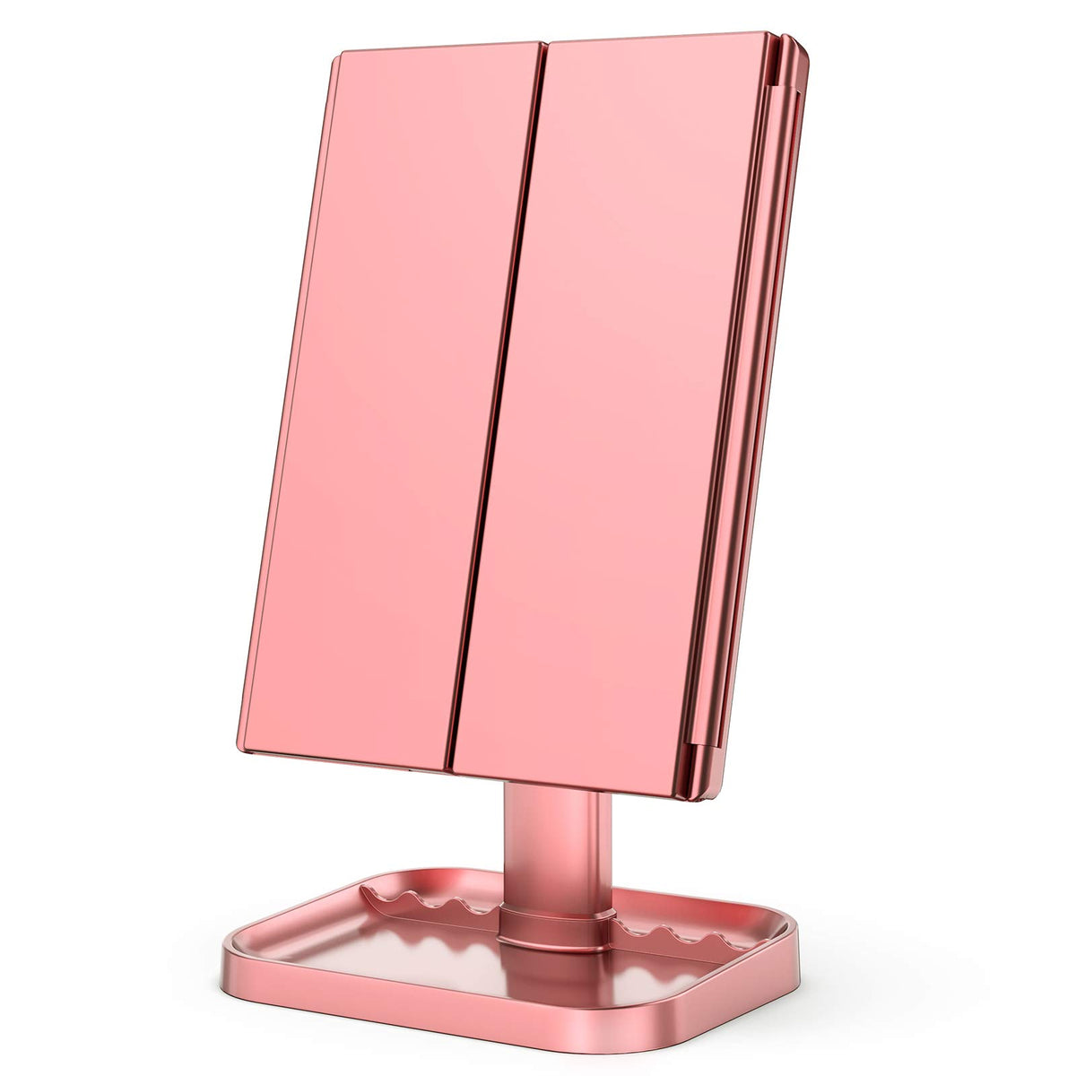 2X 3X 10X Magnifying Vanity Mirror with Light Trifold Makeup - HUONUL Official Imagery - 5