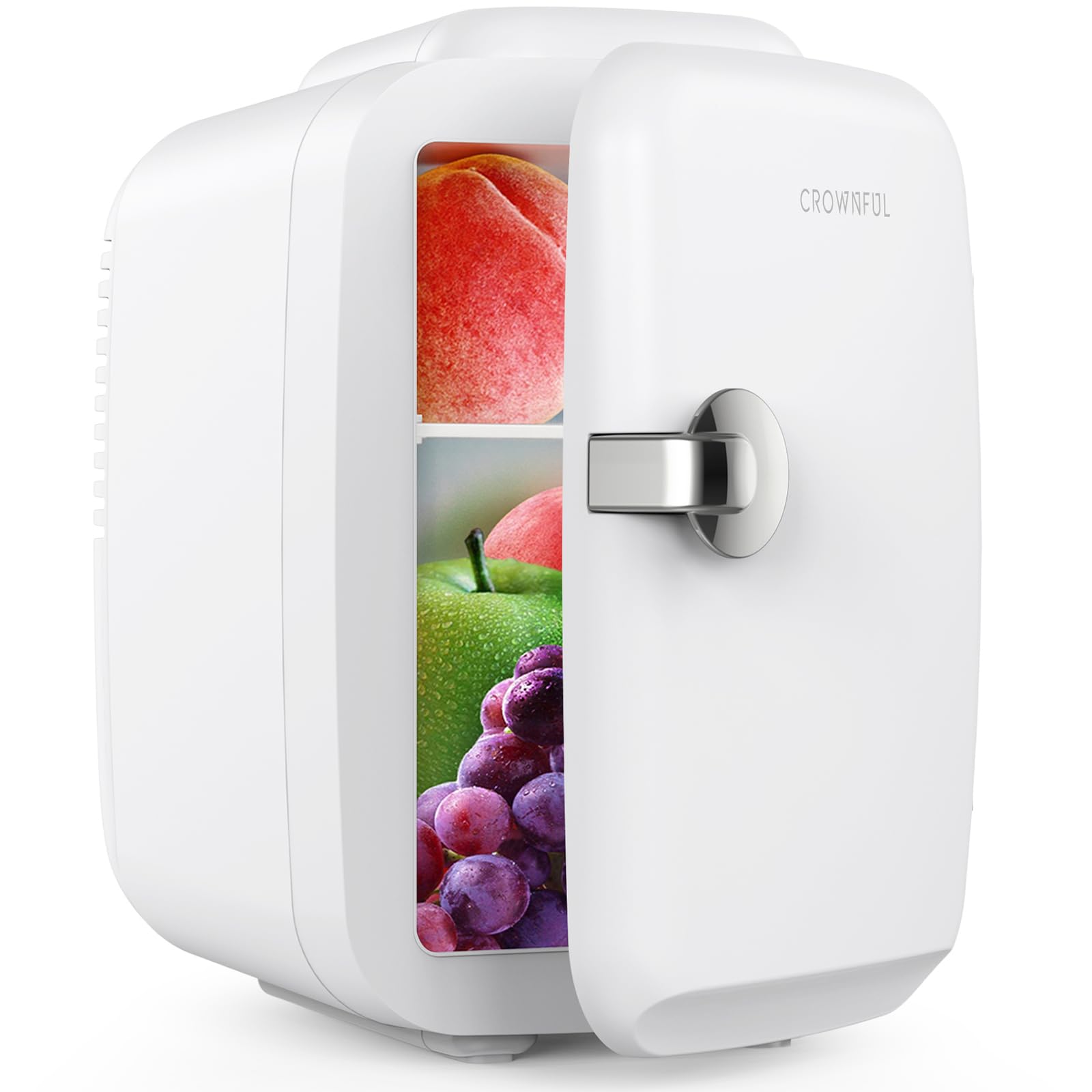 CROWNFUL Mini Fridge, 4 Liter/6 Can Portable Cooler and Warmer - CROWNFUL