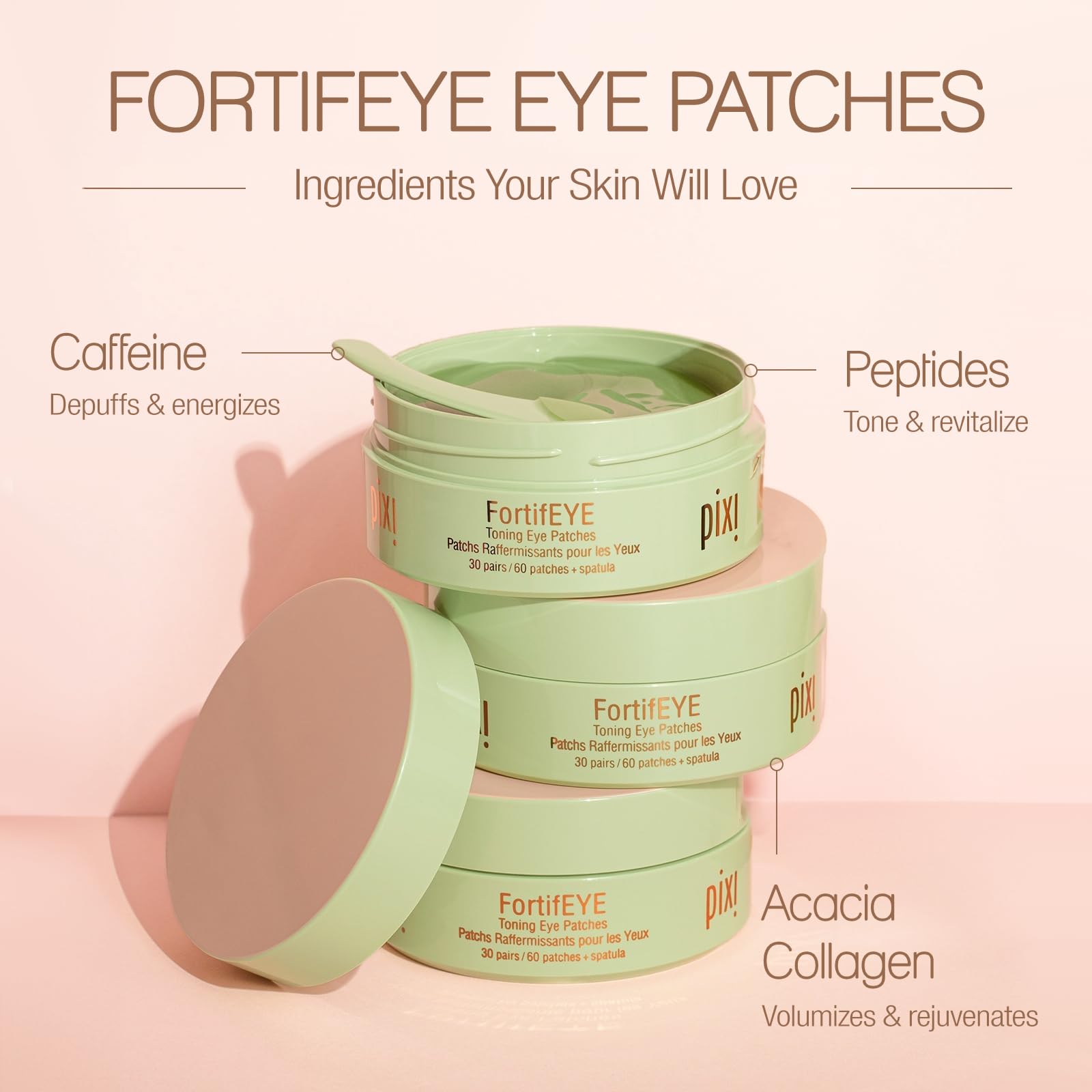 Pixi FortifEYE Under Eye Patches for Wrinkles and Puffy Eyes, Peptides - Pixi Official Product View 4
