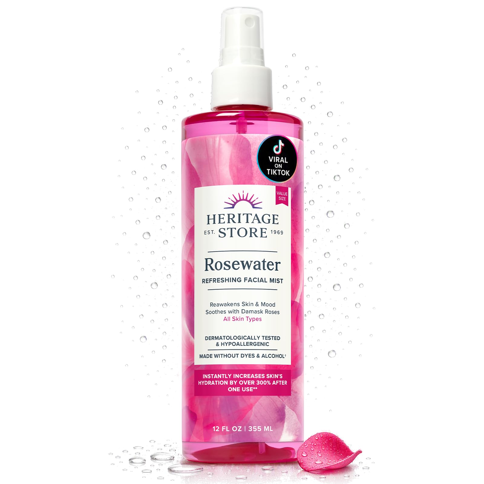 HERITAGE STORE Rosewater Facial Mist, Hydrating Face Spray, 2 fl oz - HERITAGE Official Product View 9