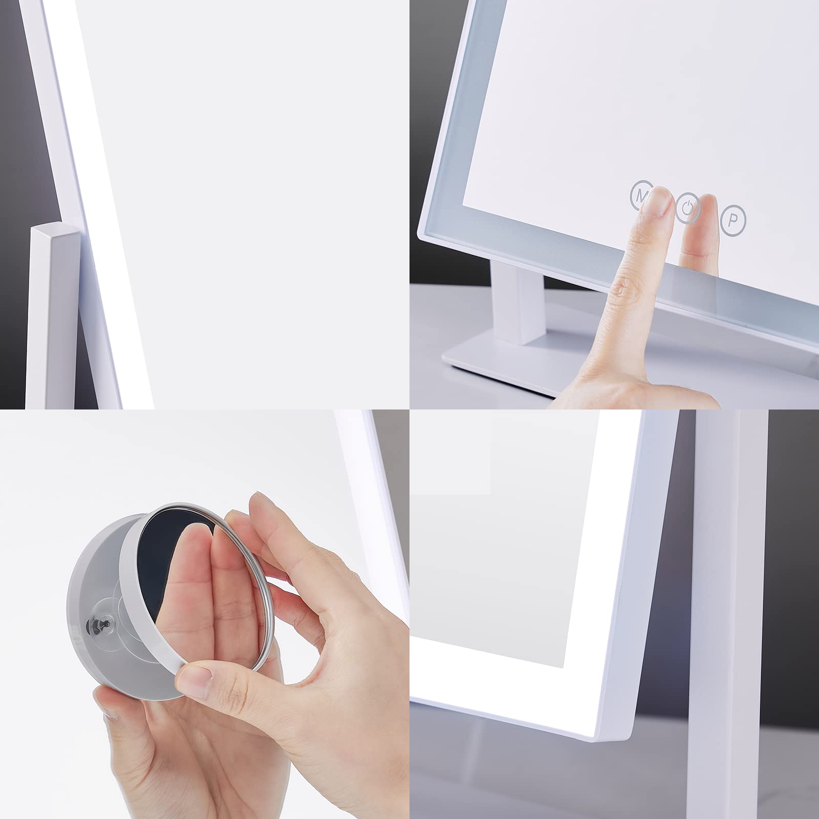 HIEEY Lighted Makeup Mirror, 17.3" x 13" Hollywood Vanity Mirror with Lights, Th - HIEEY Official Product View 5