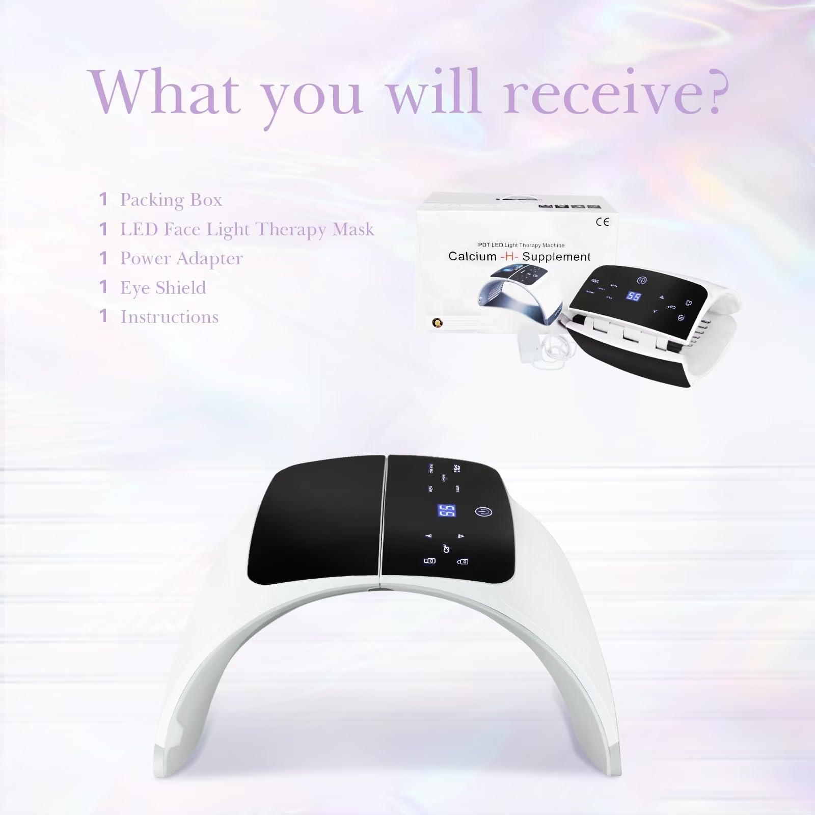 LED Light Therapy Mask Red Light Therapy Equipment, LED Face - Duevie