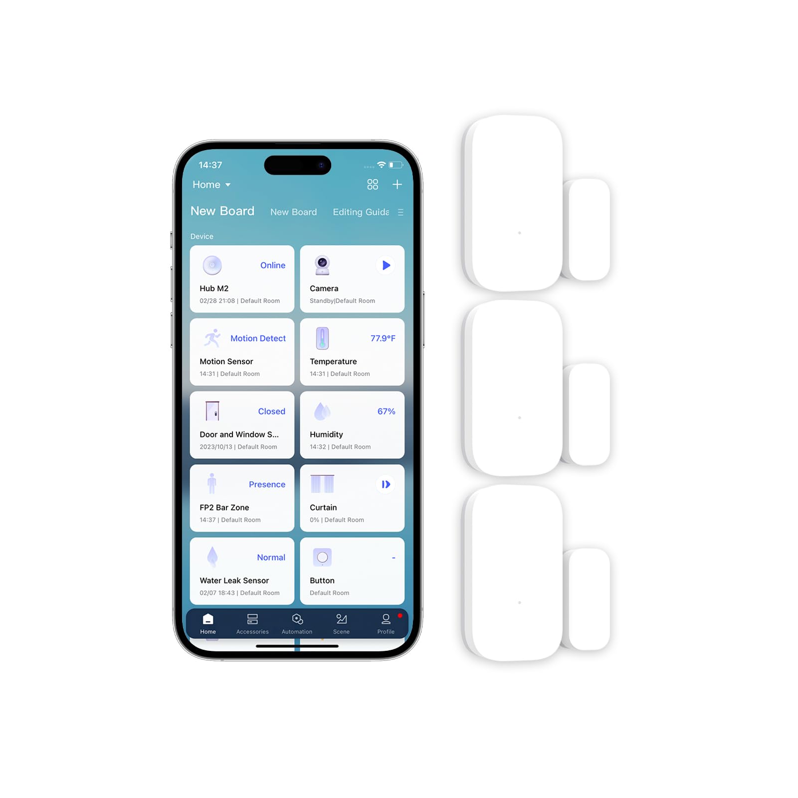 Aqara Zigbee Door and Window Sensor 3 Pack, Wireless Mini Contact - Aqara Official Product View 1