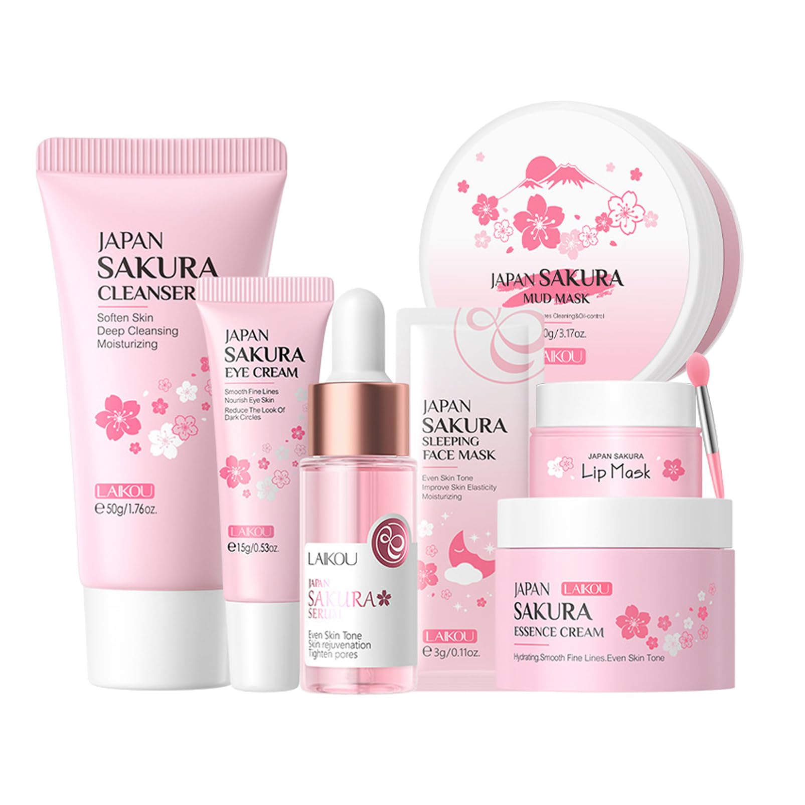 Skin Care Set Sakura Women Beauty Gift Sets Korean Skin Care - Fashion Base