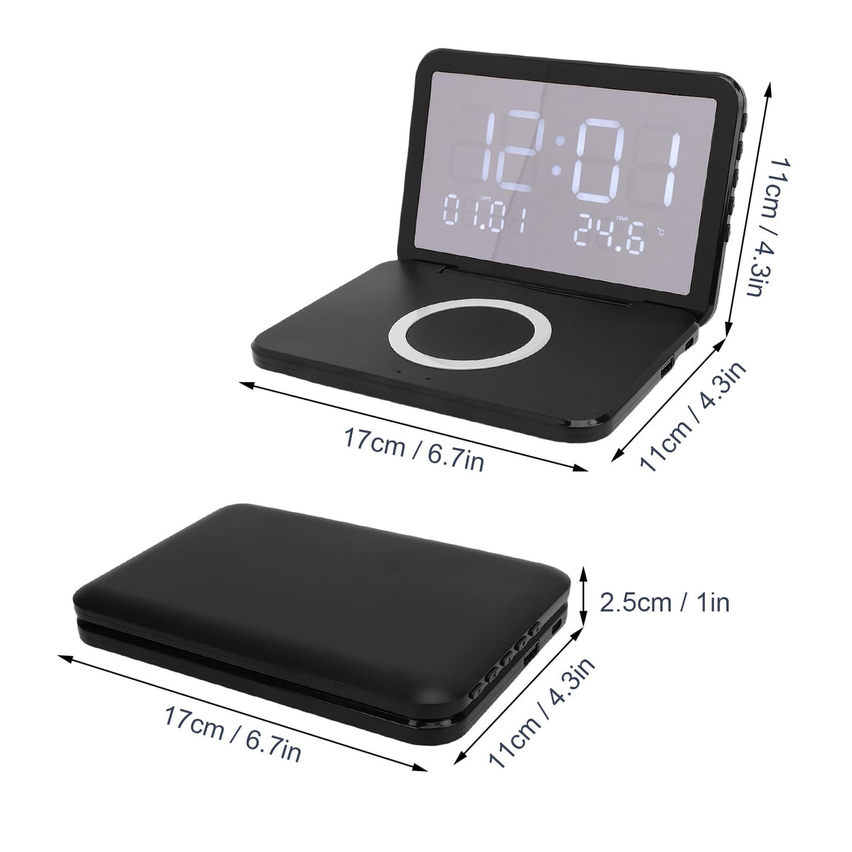 ciciglow Digital Clock with WL Charger WL Charging Station - ciciglow Official Imagery - 4