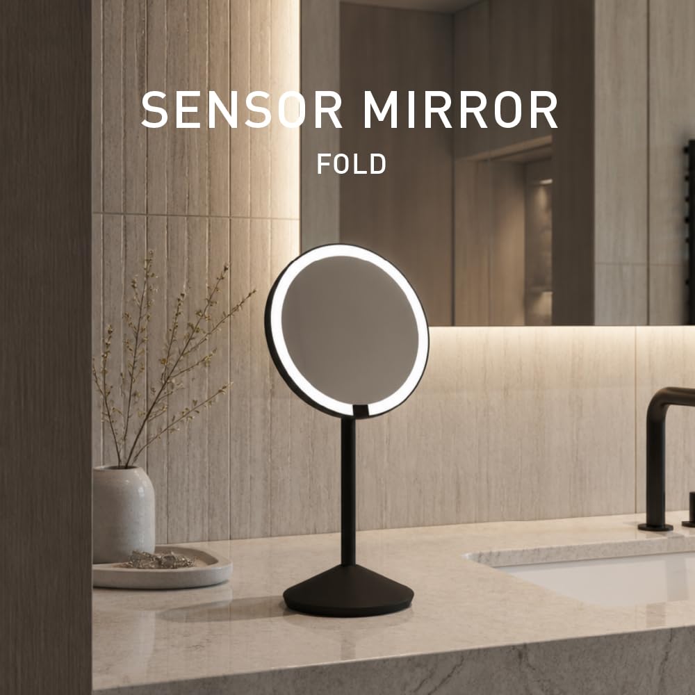 simplehuman Sensor Mirror Fold 5 with 10X Magnification - simplehuman Official Imagery - 3