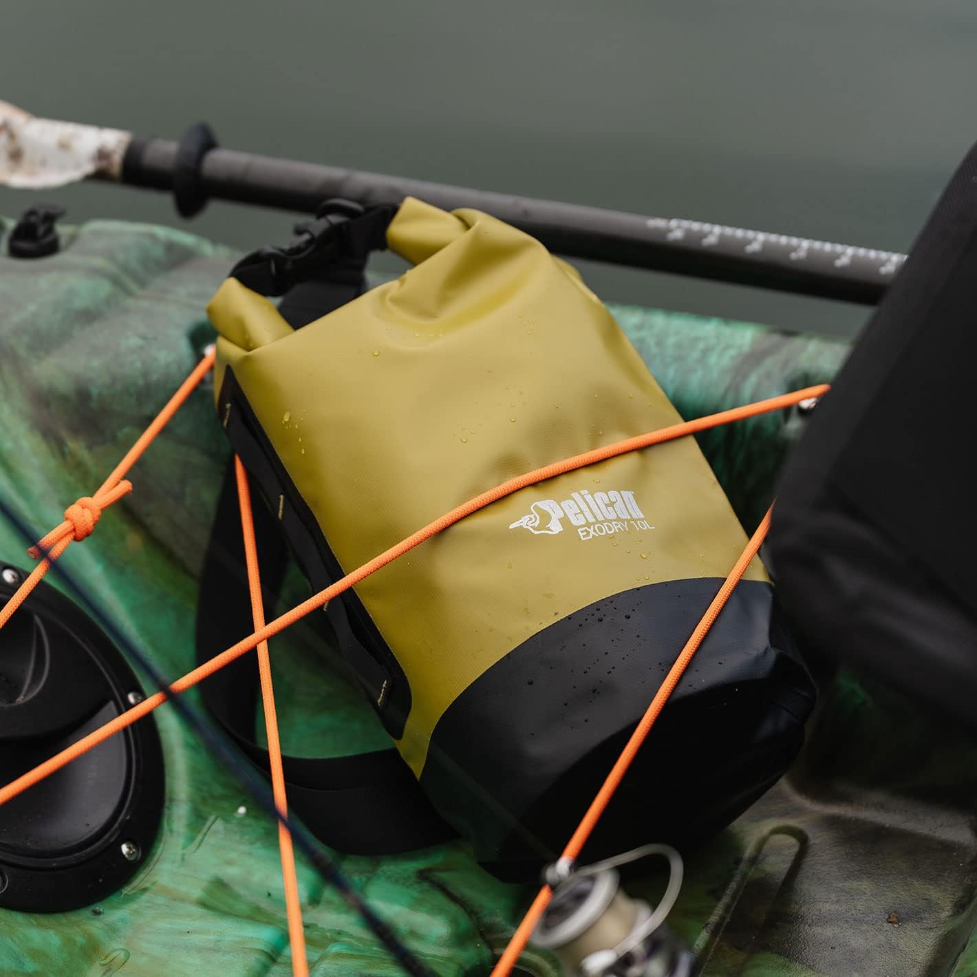 Pelican 30L waterproof dry bag with reflective features, made by Pelican, designed for secure water-resistant storage during outdoor activities.