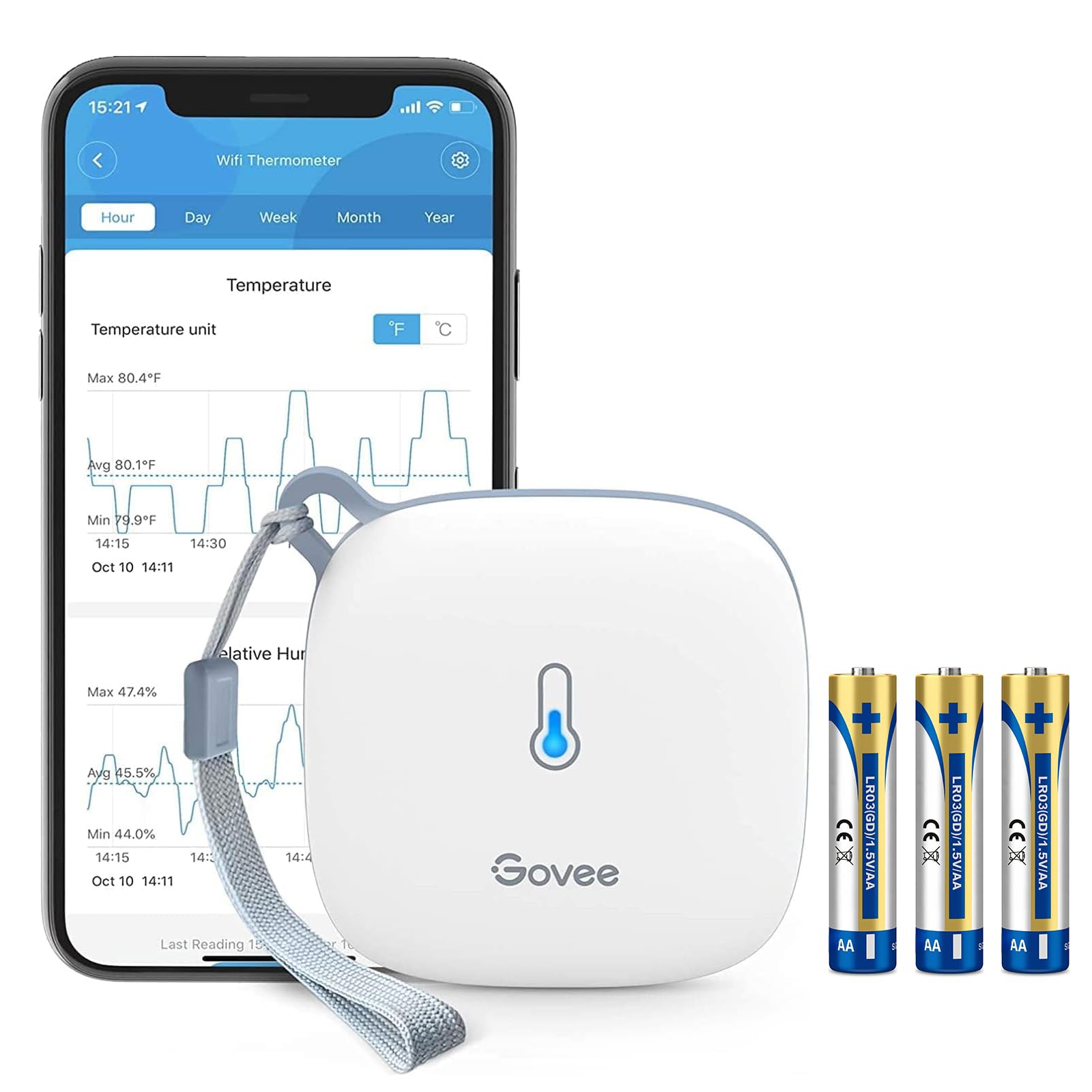 Govee WiFi Thermometer Hygrometer H5179 with App Notification Alert - Govee Official Product View 2