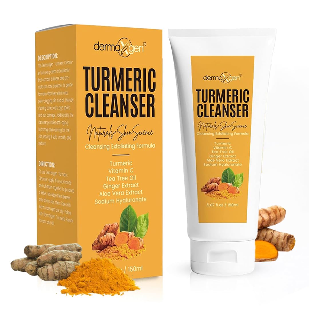 Turmeric Facial Cleanser – Natural Anti-Aging Exfoliating - Product Imagery