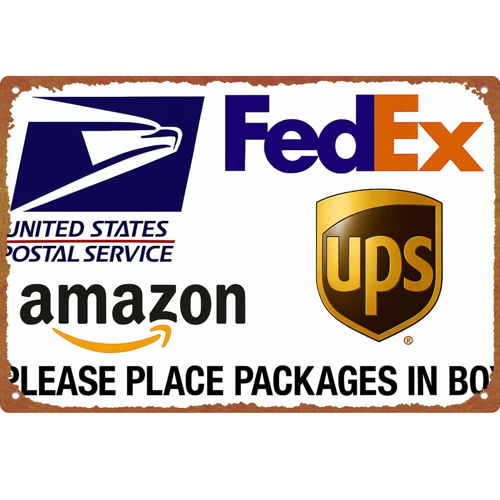 8x12 Inch Aluminum Sign, Please Place Packages Here Delivery - Product Imagery