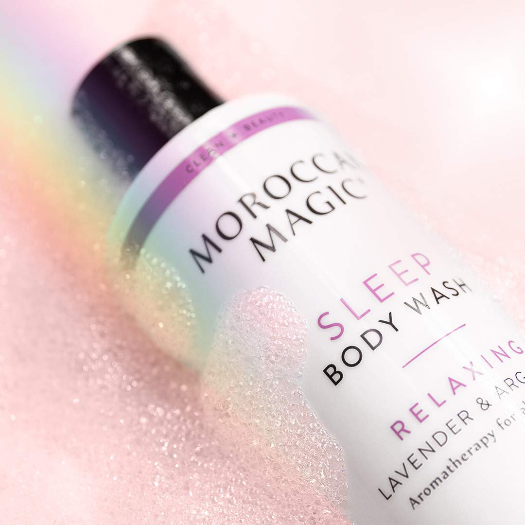 Moroccan Magic Sleep Lavender Vanilla Body Wash | Clean Beauty | Natural Non Toxic Body Wash Women and Men | Vegan Shower Gel Body Soap Body Care | Cruelty-Free, Synthetic Fragrance Free Skin Care