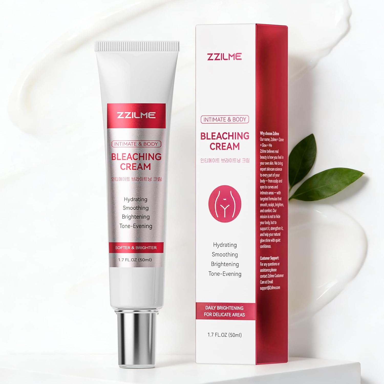 ZZILME Intimate Brightening Body Cream for women, hydrating underarms and bikini area, smooth and nourish skin.