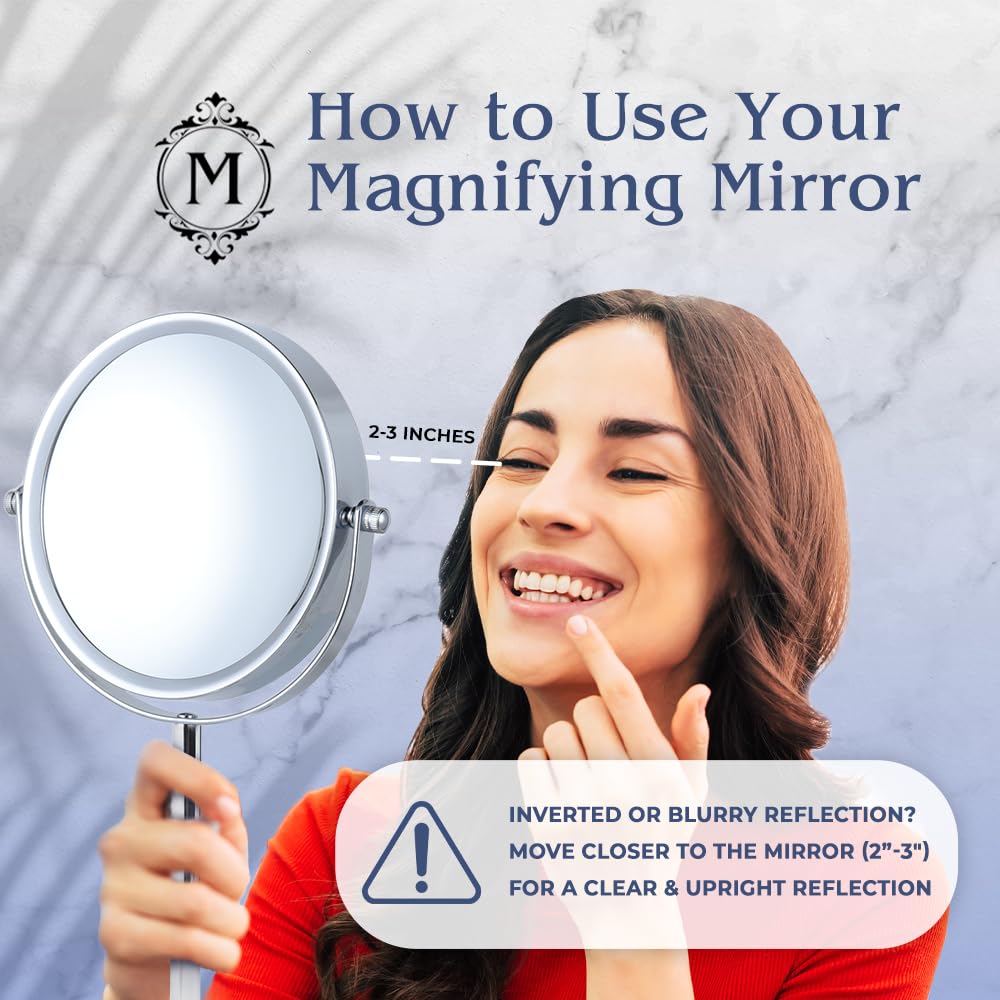 Double Sided 10X 1X Magnifying Mirror 7 x 14 - MIRRORVANA Official Imagery - 7