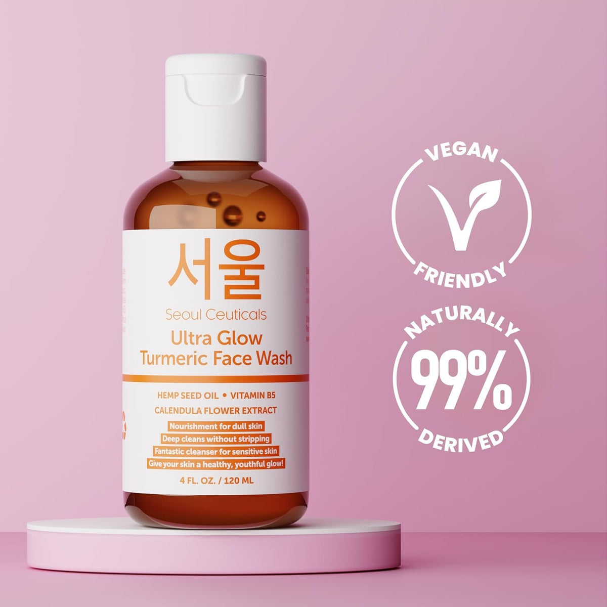 SeoulCeuticals Korean Turmeric Face Wash Brightening - SeoulCeuticals Official Product Imagery - 7