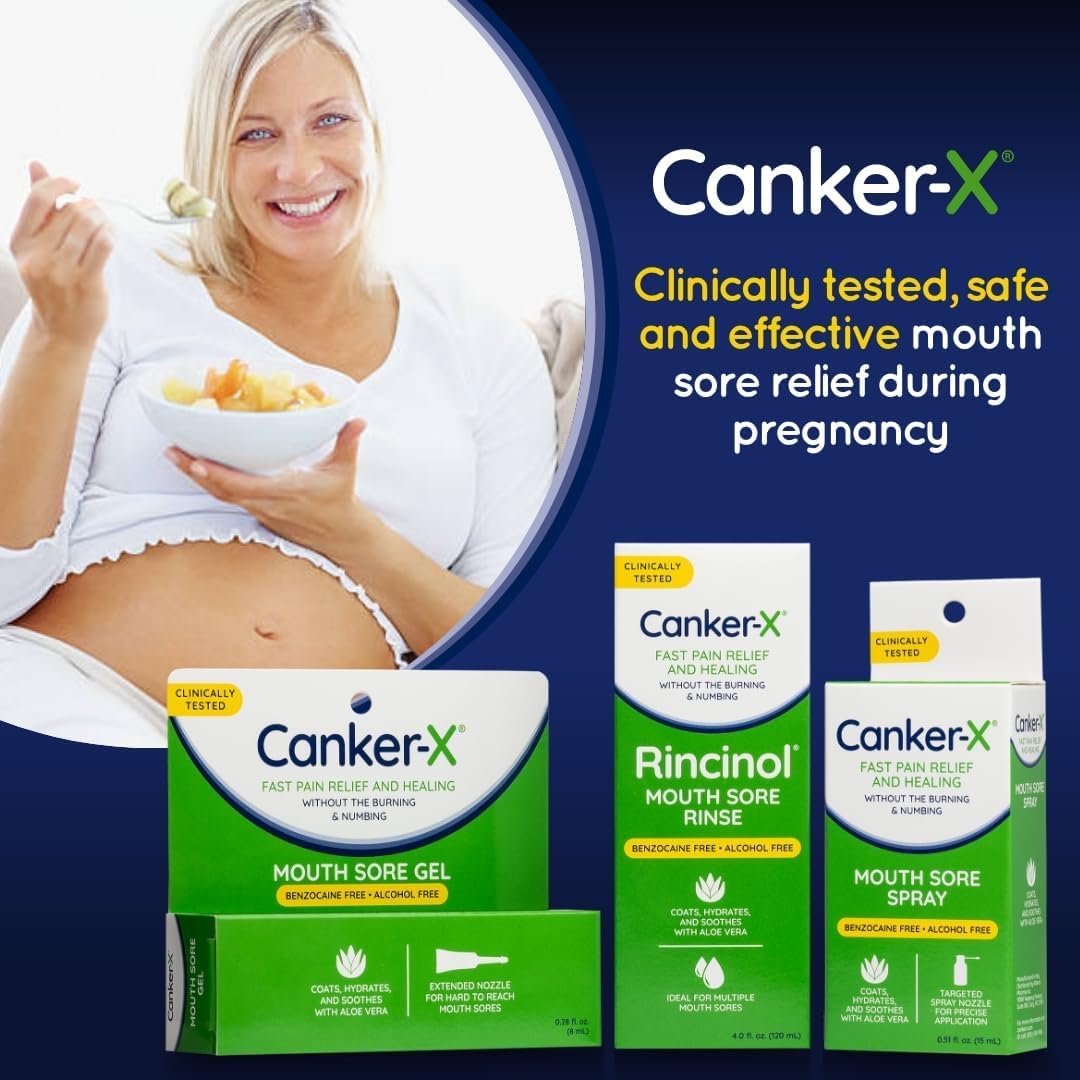 Canker-X Mouth Sore Gel | Benzocaine-Free Pain Relief 0.28 oz